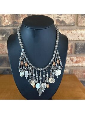 Chico’s Beaded Cascading Bib necklace
